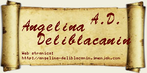 Angelina Deliblaćanin vizit kartica
